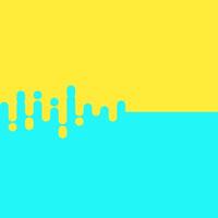 Abstract mustard yellow Rounded Lines Halftone Transition Illustration Background. Abstract melted geometric halftone lines transition pattern of yellow and light blue colors vector