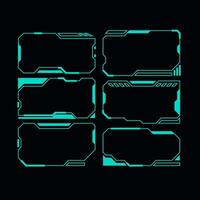 Abstract frames technology futuristic interface hud design. vector