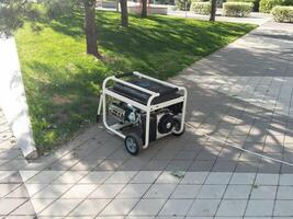 Depicted is a mobile generator that helps private businesses at the time of a power outage photo