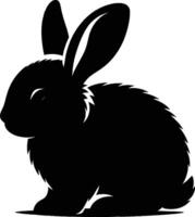 Rabbit Silhouette illustration isolated on white background vector