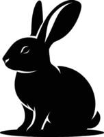 Rabbit Silhouette illustration isolated on white background vector