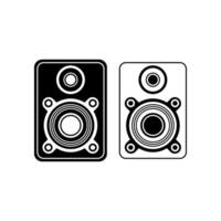 speaker sound system icon design with creative concept premium vector