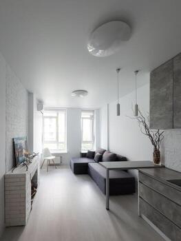 living room with a beautiful interior photo