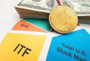 bitcoin silver golden money let profits run 3D rendering include chart stock market investment profit concept isolated background for illustration artwork photo