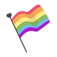 Flag LGBT isolated on white background. LGBT pride community vector