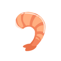shrimp icon, cartoon style isolated on transparent background png