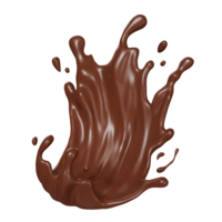 Chocolate Milk splash isolate, Cocoa pouring, 3d render illustration. png
