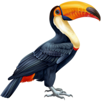 Exotic Toucan Bird Clipart on transparent background. png