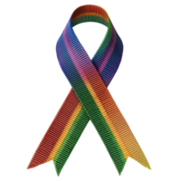 A rainbow ribbon on a transparent background. png