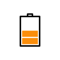 Low battery icon with simple and modern design png