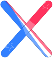 alphabet a to z in American flag color theme png