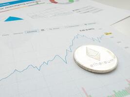 bitcoin silver golden money let profits run 3D rendering include chart stock market investment profit concept isolated background for illustration artwork photo