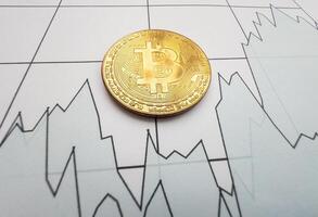 bitcoin silver golden money let profits run 3D rendering include chart stock market investment profit concept isolated background for illustration artwork photo