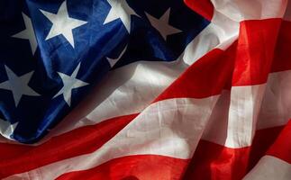 American Flag Wave Close Up for Memorial Day or 4th of July photo
