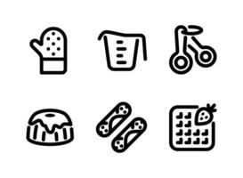 Simple Set of Bakery Line Icons vector
