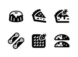 Simple Set of Bakery Solid Icons vector