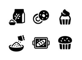 Simple Set of Bakery Solid Icons vector