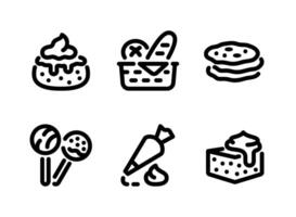 Simple Set of Bakery Line Icons vector