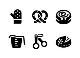 Simple Set of Bakery Solid Icons vector
