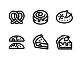Simple Set of Bakery Line Icons vector