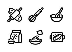 Simple Set of Bakery Line Icons vector