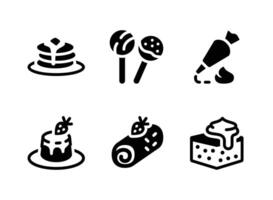 Simple Set of Bakery Solid Icons vector