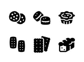 Simple Set of Bakery Solid Icons vector