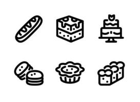 Simple Set of Bakery Line Icons vector