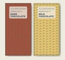 The original finest chocolate abstract package design label set. Hand drawn linear elements background layout vector