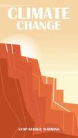 Global warming, world environment day banner. Earth Day, Combat Desertification and Drought 2d illustration vector