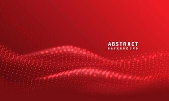Abstract red dots wave mesh motion technology data design modern futuristic background vector