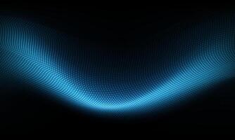 Abstract blue dots wave mesh motion technology data design modern futuristic background vector