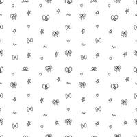 ribbon doodle hand drawn with line seamless pattern background for wrapping and wallpaper vector