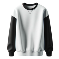 AI-Generated sweater with black and white color block on transparent background png