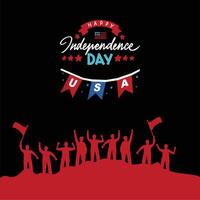 Happy fourth of july independence day vector