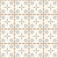 seamless ornamental geometric pattern. Tile mosaic floor texture. Beige traditional design. Elegant ornate background vector
