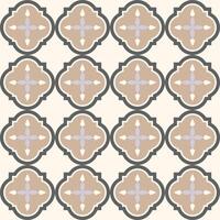 seamless ornamental geometric pattern - beige elegant design. Tile mosaic floor texture. Symmetric repeatable background vector