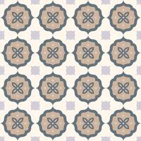 seamless ornamental geometric pattern - beige design. Elegant repeatable ornate background. Tile mosaic floor texture vector