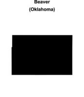 Beaver County, Oklahoma blank outline map vector