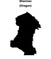 Sherman County, Oregon blank outline map vector