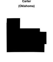 Carter County, Oklahoma blank outline map vector