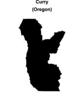 Curry County, Oregon blank outline map vector