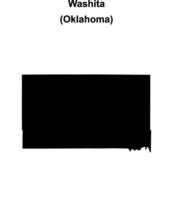 Washita County, Oklahoma blank outline map vector