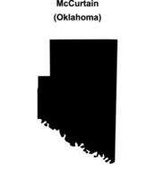 McCurtain County, Oklahoma blank outline map vector