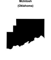 McIntosh County, Oklahoma blank outline map vector