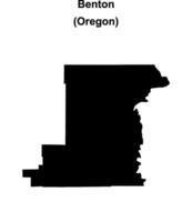 Benton County, Oregon blank outline map vector