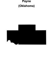 Payne County, Oklahoma blank outline map vector