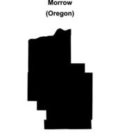 Morrow County, Oregon blank outline map vector
