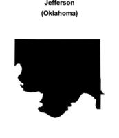 Jefferson County, Oklahoma blank outline map vector