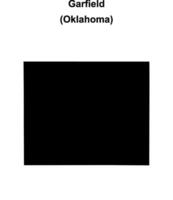 Garfield County, Oklahoma blank outline map vector